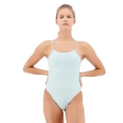 Costume TYR Lapped Solid Azzurro Donna