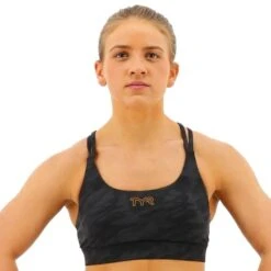 Reggiseno TYR Sport Camo Base Kinetic Nero Grigio