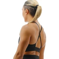 Reggiseno TYR Solid Sports High Nero Grigio -Tyr tyr fghsol3a001 003