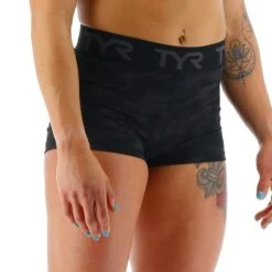 Pantaloncini TYR Base Kinetic Mid Rise Donna Nero Grigio Donna -Tyr tyr ftmlsb3a001 005