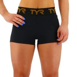 Pantaloncini TYR Base Kinetic UltraSoft Nero Arancio Donna