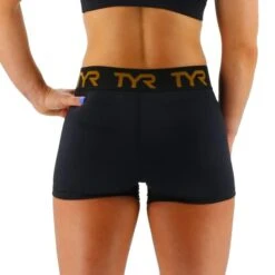 Pantaloncini TYR Base Kinetic UltraSoft Nero Arancio Donna -Tyr tyr ftmrsl3a001 006