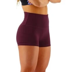 Pantaloncini TYR Base Kinetic High-Rise Rosso Scuro Donna -Tyr tyr ftmrss3a934 005