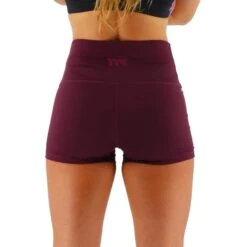 Pantaloncini TYR Base Kinetic High-Rise Rosso Scuro Donna -Tyr tyr ftmrss3a934 006