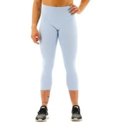 Leggings TYR Base Kinetic 3/4 High Rise Azzurro Donna