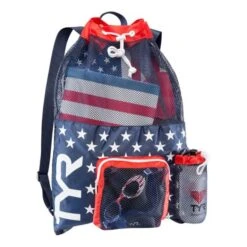 Zaino TYR Big Mesh Mummy 40L Blu Rosso