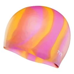 Cuffia TYR Silicone Multi Color Arancione Rosa