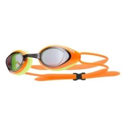 Occhialini Nuoto TYR Blackhawk Racing Arancione Con Lenti Fumé