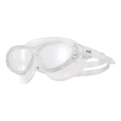 Occhialini Nuoto TYR Flex Frame Bianco Con Lente Trasparente