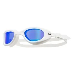 Occhialini Nuoto TYR Special OPS 3.0 Bianco Con Lenti A Specchio Argento