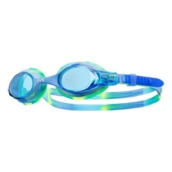 Occhialini TYR Swimple Tie Dye Verde Blu Con Lenti Trasparenti Bambini