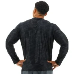 Maglia TYR Airtec Long Camo Manica Lunga Nero Grigio -Tyr tyr mptlbc3a001 006