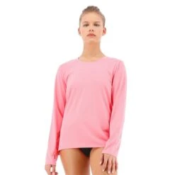 Maglietta Di Nuoto TYR Sun Defense Manica Lunga Rosa Donna
