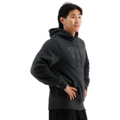Felpa Con Cappuccio TYR Ultrasoft Big Logo Tech Grigio Scuro -Tyr tyr uhomc3a255 005