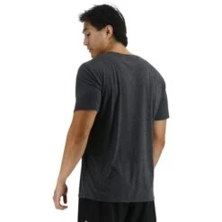 T-shirt TYR Ultrasoft Big Logo Manica Corta Grigio Nero -Tyr tyr usstmc3a255 003