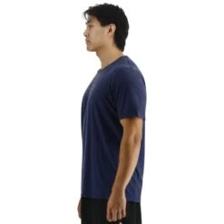 T-shirt TYR Ultrasoft Big Logo Manica Corta Blu Scuro -Tyr tyr usstmc3a401 003