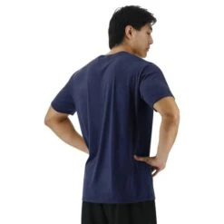 T-shirt TYR Ultrasoft Big Logo Manica Corta Blu Scuro -Tyr tyr usstmc3a401 005