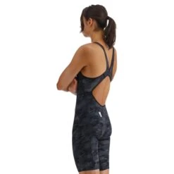 Costume TYR Venzo Camo Open Back Nero Grigio Donna -Tyr tyr vzcob6a001 003
